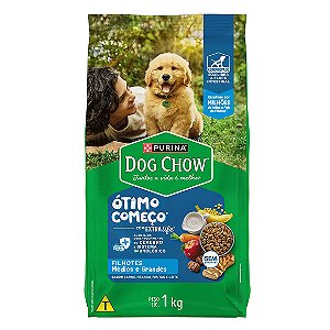 Dog Chow Cães Filhotes Médios e Grandes Carne, Frango e Arroz 1 kg