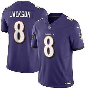 Jersey NFL Baltimore Ravens Lamar Jackson 8 Nike Masculina - MVP