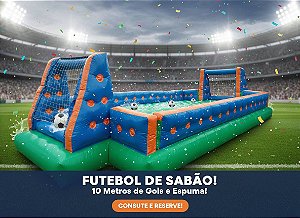 Futebol de sabão de 10 metros aberto