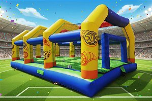 Futebol de sabão de 10 metros fechado