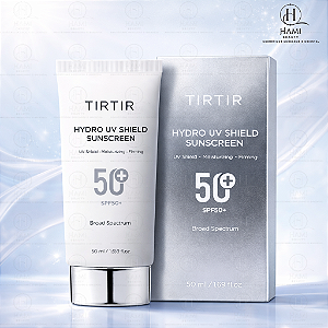 TIRTIR Hydro UV Shield Sunscreen SPF50+ - Protetor Solar Invisível, com acabamento primer, prepara a pele para maquiagem Skincare Coreano