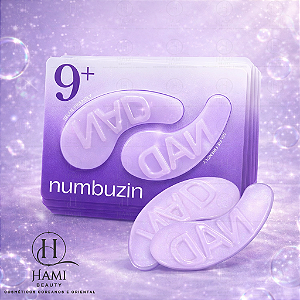 Numbuzin No.9 NAD+ Collagen Under Eye Patches (Caixa com 5 pares) – Patches Coreanos para Área dos Olhos com NAD+, Colágeno e Peptídeos