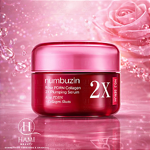 Numbuzin No.2 Rose PDRN Collagen 2X Plumping Serum – Sérum Facial de Preenchimento com PDRN, Colágeno e Rosa