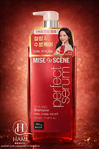 Mise en Scène Perfect Serum Styling Shampoo – Shampoo Hidratante e Modelador para Cachos Coreano