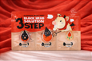 Elizavecca Milky Piggy Black Head Solution 3 Step – Kit Removedor de Cravos em 3 Etapas (Limpeza Profunda de Poros)