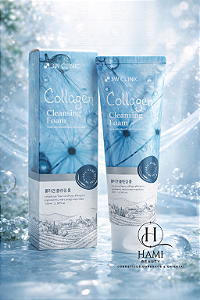3W Clinic Collagen Cleansing Foam 100ml – Espuma de Limpeza Coreana com Colágeno