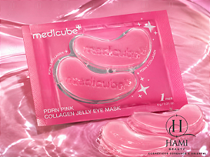 MEDICUBE PDRN Pink Collagen Jelly Eye Mask – Máscara Jelly para Área dos Olhos com PDRN e Colágeno 1 Par (6g)