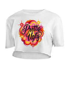 Camiseta Cropped Pretty Ugly Midnight Sun Zara Larsson Fanmade O Culto do Pop