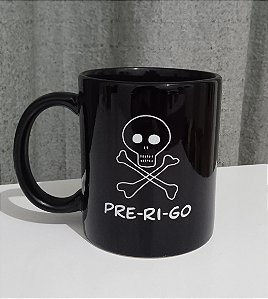 Caneca Preta em Porcelana Pre-ri-go 325 ml