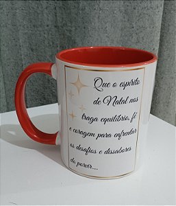 Caneca Mensagem de Natal Anti-Uvas-Passas 325 ml