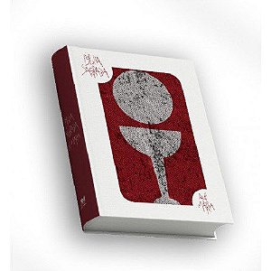 Livro Bíblia Sagrada com Lantejoula Branca