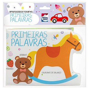 Livro Aprendizados No Banho: Primeiras Palavras - Editora Happy Books