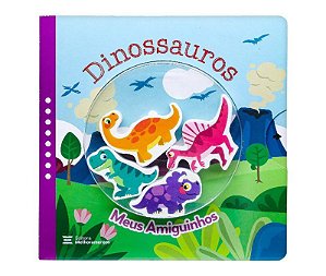 Livro Dinossauros ( + 4 Personagens de Madeira): Meus Amiguinhos