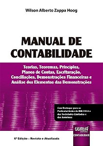 Livro Manual de Contabilidade - Teorias, Teoremas, Principios, Planos de Contas, - Hoog