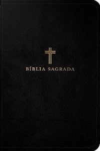 Livro Bíblia Sagrada ACF, Couro Soft, Preta, Letra Grande