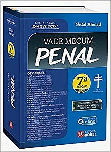 Livro Vade Mecum Penal - Legislação Exame de Ordem - Nidal Ahmad - Rideel