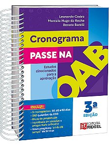 Livro Cronograma Passe Na Oab - Castro - Rideel - Marcelo