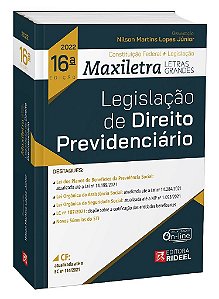 Livro Legislação de Direito Previdenciário 16ª Edição - Lopes Júnior - Rideel