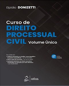 Livro Curso de Direito Processual Civil: Volume Unico - Donizetti  - Atlas