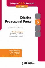 Livro Direito Processual Penal - Vol. 5 - 1 Fase - Col.oab Nacional - Castellani/cometti/f
