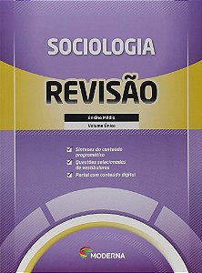 Livro Caderno de Revisao - Sociologia - Volume Unico - Editora Moderna