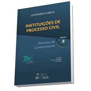 Livro Instituicoes de Processo Civil - Vol. Ii - Processo de Conhecimento - Greco