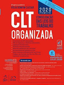 Livro Clt Organizada - Consolidação das Leis do Trabalho - Cassar ´Método
