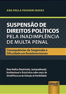 Livro Suspensao de Direitos Politicos Pela Inadimplencia de Multa Penal - Navas