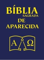Livro Bíblia de Aparecida: Média Ziper Azul