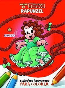 Livro Turma da Monica - Classicos Ilustrados para Colorir - Rapunzel - Sousa