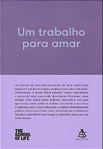 Livro Trabalho para Amar, Um - The School Of Life
