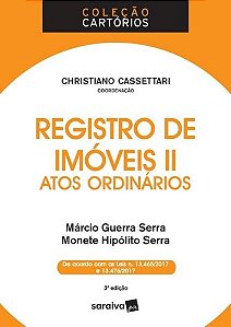 Livro Registro de Imoveis Ii - Atos Ordinarios - Serra