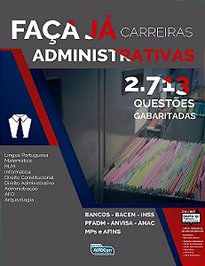 Livro Faca Ja - 2.713 Questoes  - Carreiras Adminstrativas - Equipe Alfacon
