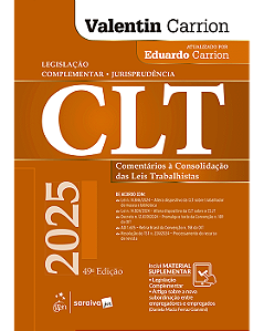 Livro CLT: Comentários À Consolidação das Leis Trabalhistas Carrion