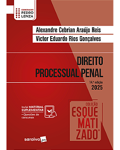 Livro Coleção Esquematizado  Direito Processual Penal Araújo Reis