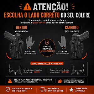Kit com Coldre + Porta carregador + Coldre ostensivo G17