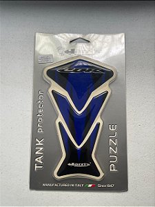 Protetor de Tanque Resinado Puzzle Preto & Azul Modelos Honda CBR - Harris