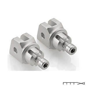 Adaptador para Pedaleira Dianteira Rizoma (Par) - Kawasaki