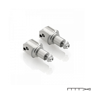 Adaptador para Pedaleira Tras. Rizoma (Par) - Cbr600Rr 03-06 E <09 /Cbr1000Rr 08-10 E Hornet Mod. An
