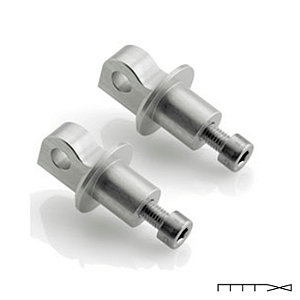 Adaptador para Pedaleira Tras. Rizoma (Par) - Gsxr 750 Srad >08 /Gsxr 1000 Srad K9
