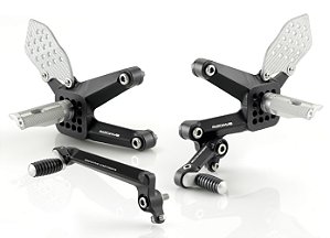 Kit de Pedaleira Ajustável Preto - Rizoma - Ducati 848 / 1098 / 1198 - 2009 - 2012
