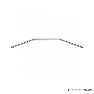 Guidão Modelo Custom Dragbar Long Cromado com Furo - 1´´ Polegadas - Trw Lucas