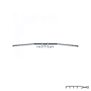 Guidão Modelo Custom Dragbar Medium Cromado - 22 Mm - Trw Lucas