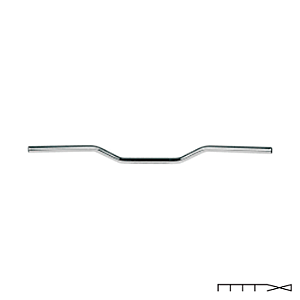 Guidão Modelo Touring Classic Low Cromado - 22 Mm - Trw Lucas