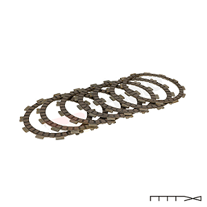 Kit de Discos de Fricção (Embreagem) – Kawasaki Zx636 04-06, Zx6 07-09