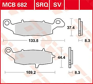 Pastilha de Freio Dianteira TRW - Diversos Mods. Kawasaki/ Suzuki e Yamaha