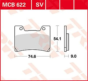Pastilha de Freio Sinterizada Dianteira TRW - Diversos Modelos Yamaha 1989 - 2001
