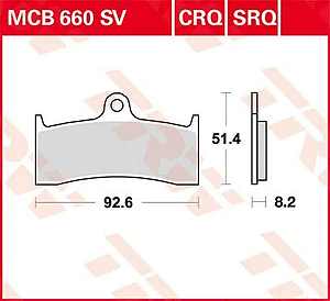 Pastilha de Freio Sinterizada Dianteira TRW - Honda CB 1300 Super Four 1998 - 2000