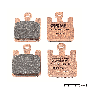 Pastilha de Freio Sinterizada Racing Dianteira TRW - Kawasaki ZX-10 R Ninja 04-07 e Suzuki GSX-R 1000 03-04