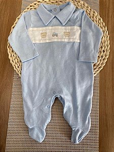 MACACÃO LISO ANJOS BABY - AZUL URSINHOS